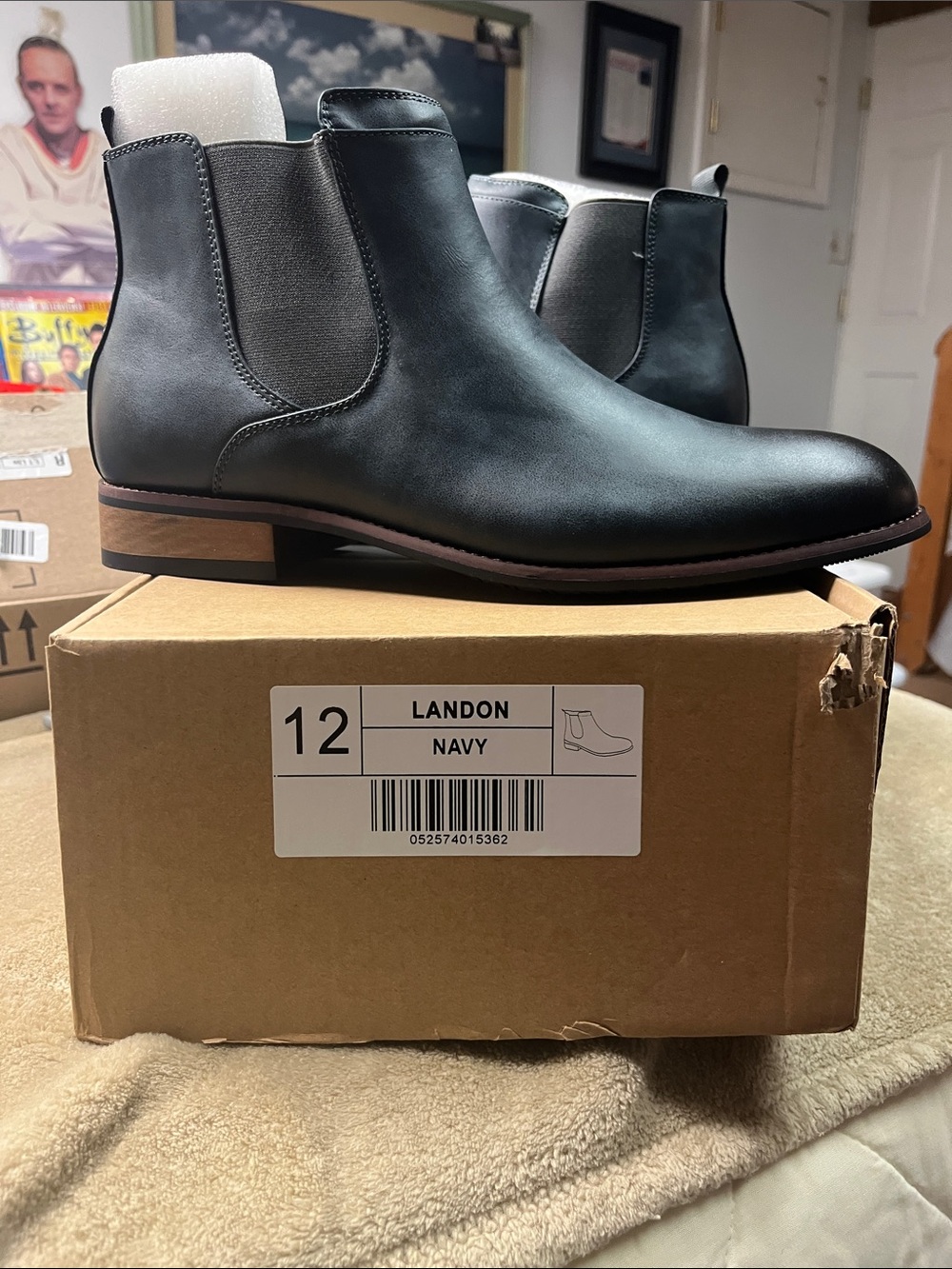 Landon slip on Navy Chelsea Boots - Men's Dress Chelsea size 12 new inbox